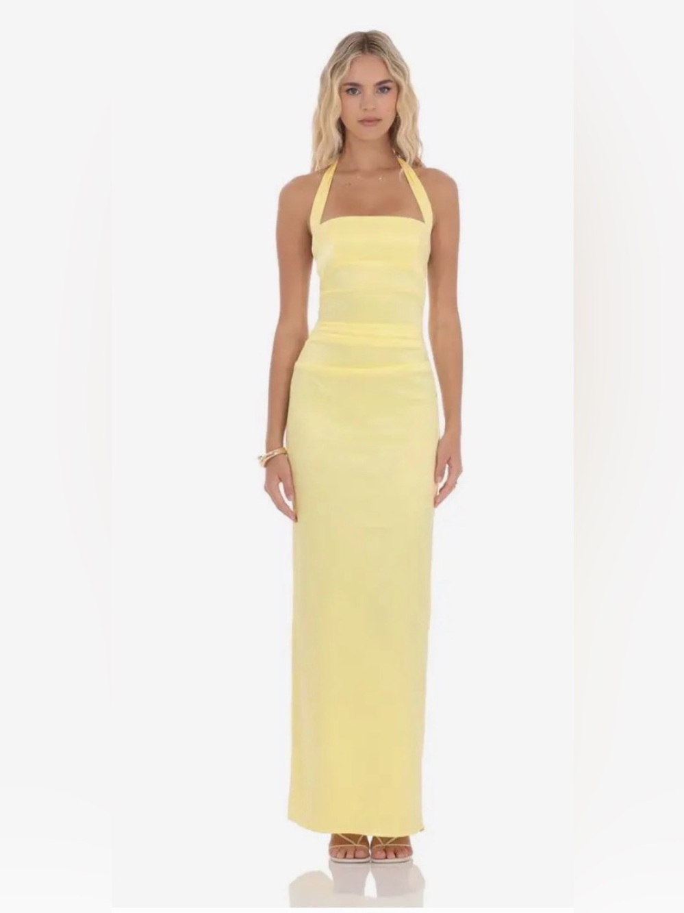 Elegant Butter Yellow Maxi Dress